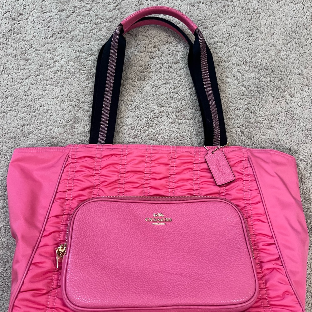 NWOT Rare Coach Vibrant Pink Tote Bag